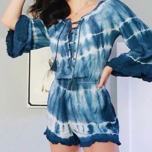 Tye-Dye American Eagle Romper